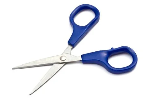 Blue scissors Stock Photos