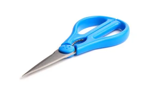 Blue scissors Stock Photos