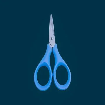 Blue scissors Stock Photos