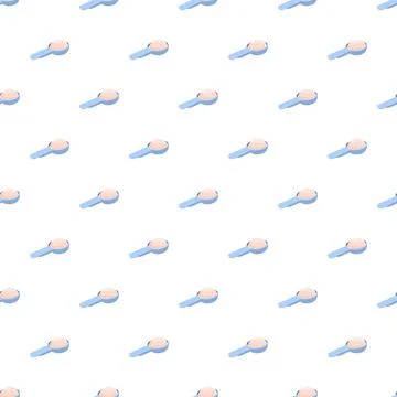 Blue scoops with powder laundry detergent in seamless pattern Stock Illustration