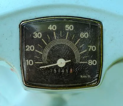 Blue Scooter Speedometer Foto stock