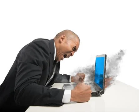 Blue screen computer error Stock Illustration