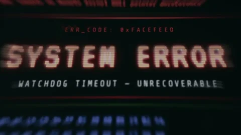 Blue Screen of Death, critical hardware-related issue Stock Footage 335871876