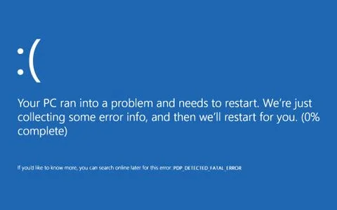 Blue Screen of Death Illustrazione stock