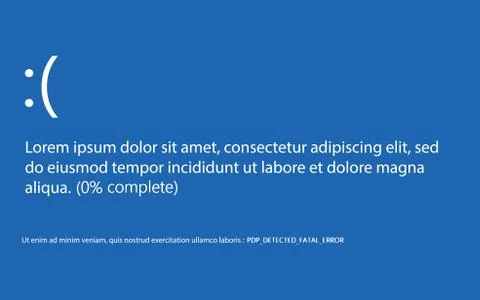 Blue Screen of Death Stock Illustration