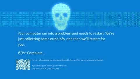 Animated ] Blue Screen Of Death Head