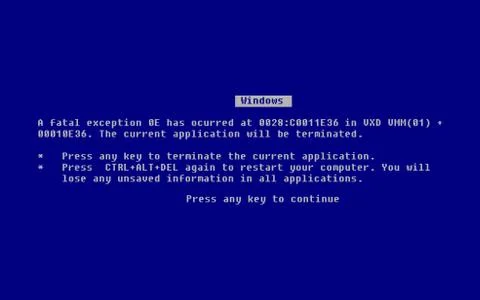 Blue Screen of Death . Template for your design Stock Illustration
