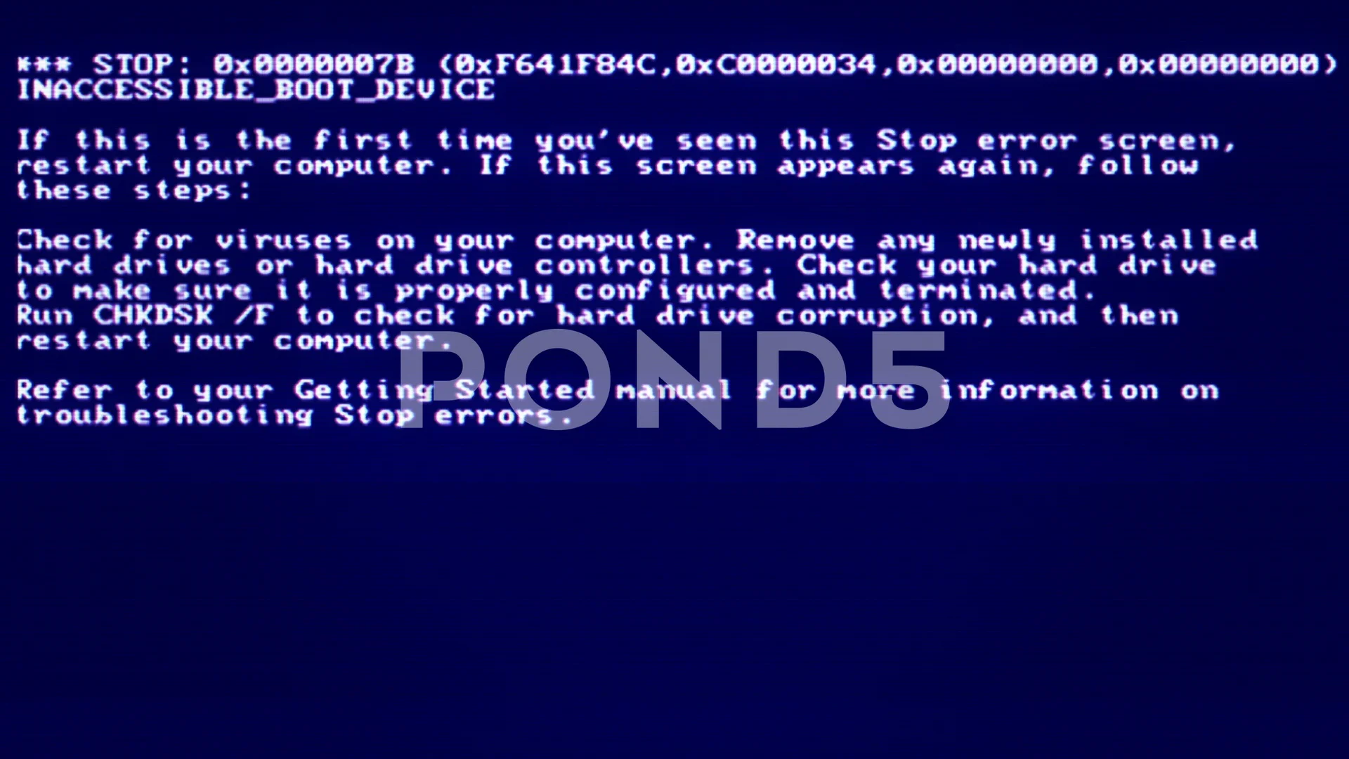 Blue screen of death in windows 2000 sof... | Stock Video | Pond5