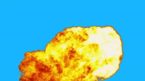 Blue Screen Explosion Stock Footage 61098800