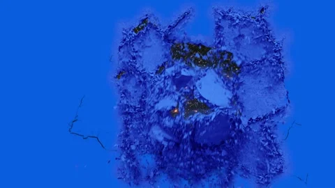 Blue Screen Implodes Stock Footage 317282713