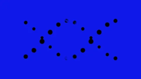 Blue screen of loading animation of DNA-shaped in landscape Stock Footage 287895061