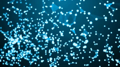 Blue screen with moving particles Stock Footage 329910629