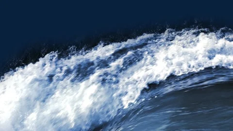 Blue screen ocean waves background 4K – water surface ripple chroma key overlay  Video stock 150586383