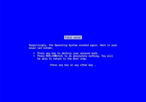 Blue screen with operating system error message Stock-Illustration