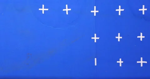 Blue Screen with Tracking Marks for Visual Effects Stock Footage 288096130