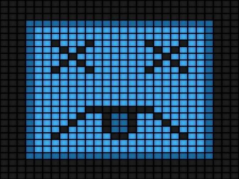 Blue screens of death Stock Illustration