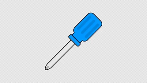 Blue screwdriver animation moving up and down Stock Footage 333672178