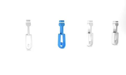 Blue Screwdriver icon isolated on white background. Service tool symbol. Mi.. Stock Illustration