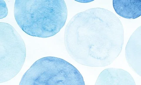 Blue Scribble Circle Texture. Decorative Round Stock Illustration