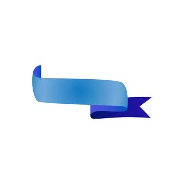 Blue scrolling ribbon banner vector Illustrazione stock