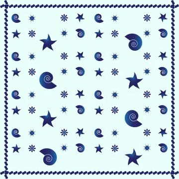 Blue sea abstract pattern background Stock Illustration
