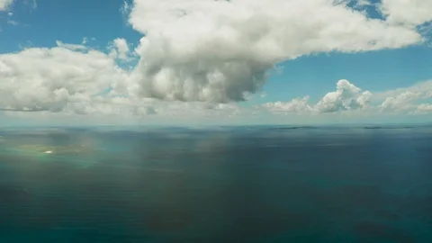 Blue sea and clouds in the philippines. Stock Footage 111577155