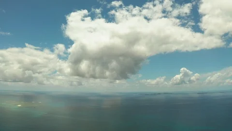 Blue sea and clouds in the philippines. Stock Footage 111577843