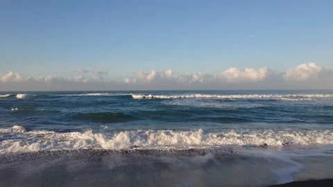 Blue Sea And White Clouds Stock Footage 203972578