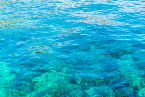 Blue sea background Stock Photos