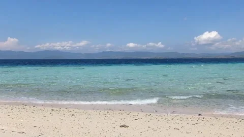 Blue sea at the beach Stock Footage 143238613
