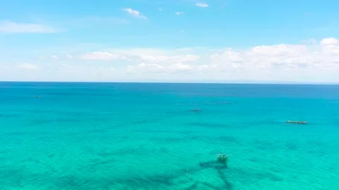 Blue sea with corals in Bantayan, Cebu. Philippines. Stock Footage 301155300