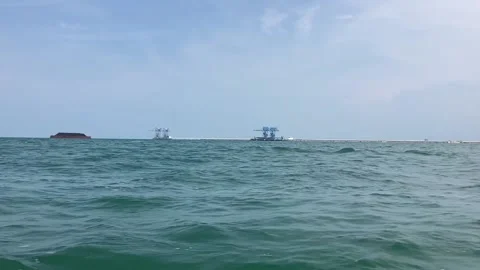 Blue sea Video stock 219249189