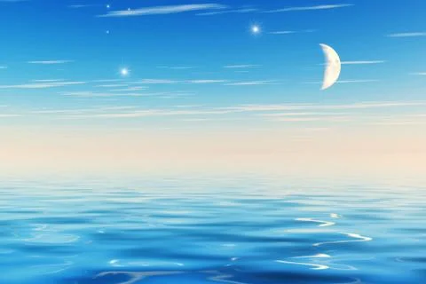 Blue sea Stock Illustration