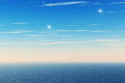 Blue sea Stock Illustration