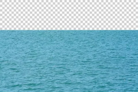 Blue sea isolated transparency background.. Stock Photos