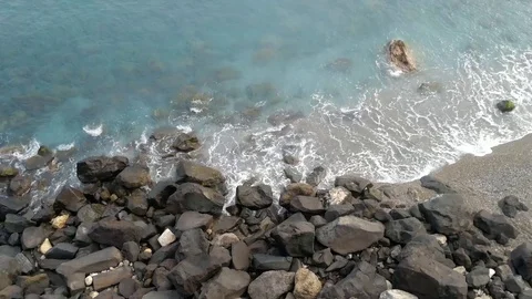 Blue sea with rocks Video stock 100181070
