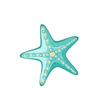 Blue sea shell stock vector illustration isolated on white background Stock Illustration