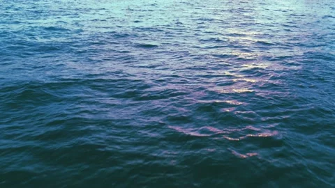 Blue sea surface of the Atlantic Ocean with waves. Stock Footage 233232281