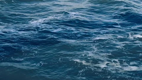 Blue sea surface with gentle waves Video stock 325428655