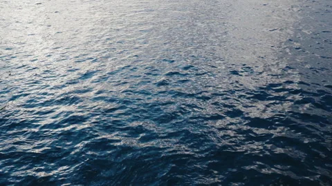 Blue Sea surface of Sagami bay near Enoshima Island, Kamakura, Japan Stock Footage 329578922