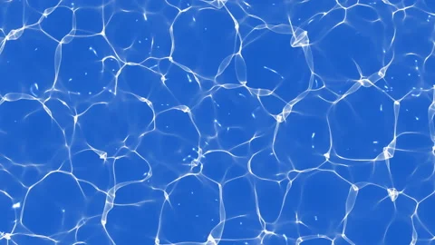 Blue sea surface with waves and caustics Video stock 197374445