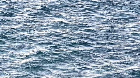 Blue sea surface with waves. Slow motion Stock-Footage 107489009