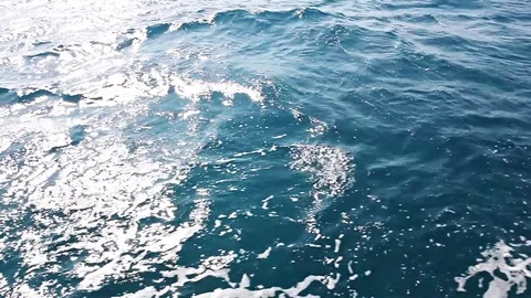 Blue sea texture background. Red Sea, Egypt, crystal clean water, waves Stock Footage 83418756