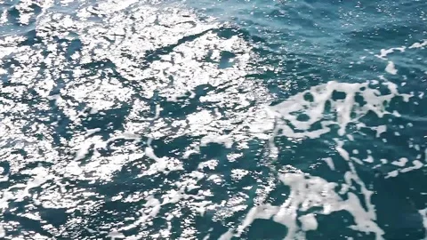 Blue sea texture background. Red Sea, Egypt, crystal clean water, waves Stock Footage 83418924