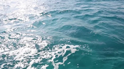 Blue sea texture background. Red Sea, Egypt, crystal clean water, waves Stock Footage 83418970