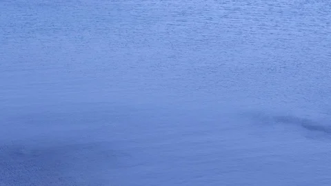 Blue sea water surface with small waves and ripples from wind. Stock Footage 116658519