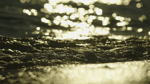 Blue sea waves close-up view Stock Footage 212892550