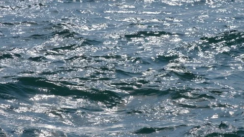 Blue sea with waves Stock Footage 106823800