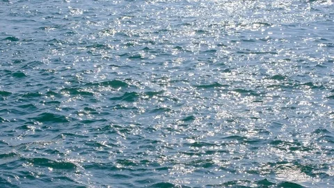 Blue sea with waves Stock Footage 106824456