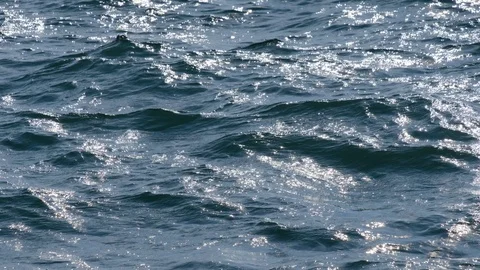 Blue sea with waves Stock Footage 106825058